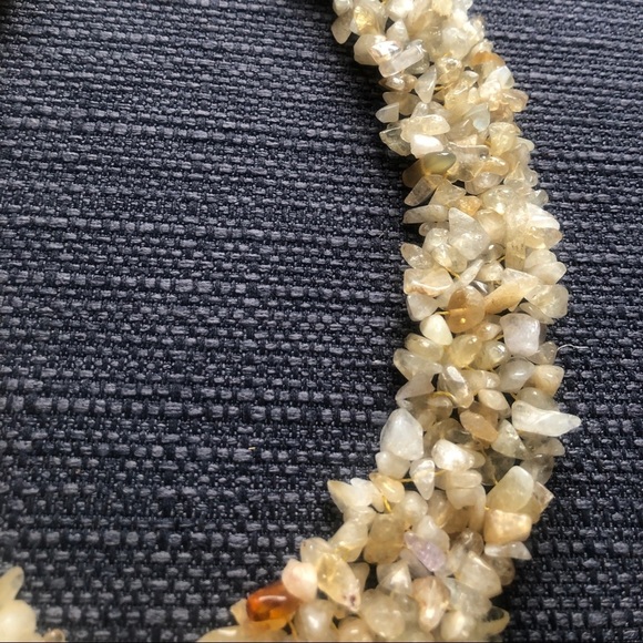 Golden citrine statement necklace crystal - Picture 4 of 6